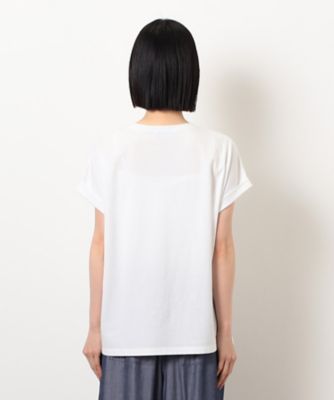 スタッズ　箔ライン付き　プリントＴシャツ（１２９０ＴＫ０５）