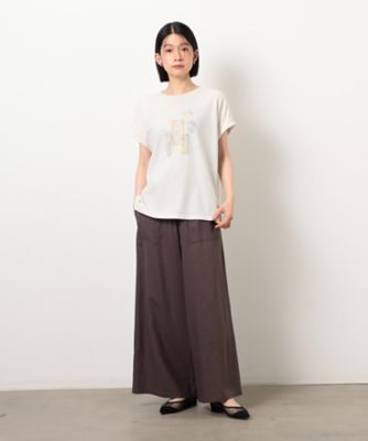 スタッズ　箔ライン付き　プリントＴシャツ（１２９０ＴＫ０５）