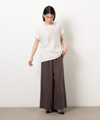 スタッズ　箔ライン付き　プリントＴシャツ（１２９０ＴＫ０５）