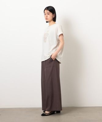 スタッズ　箔ライン付き　プリントＴシャツ（１２９０ＴＫ０５）