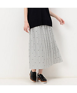 COMME CA (Women)/コムサ デシン格子柄ハートプリント　スカート（１５０１ＦＥ０１）