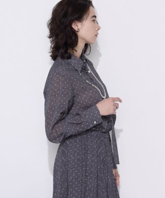 バックフラワーレースカットソー≪手洗い可能≫ | Viaggio Blu (Women