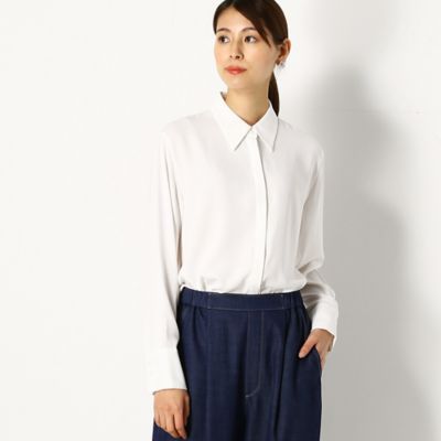 ＜COMME CA (Women)＞ソアパールバックサテン　シャツ（１５０１ＨＹ０１）