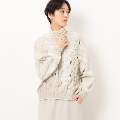 ＜COMME CA (Women)＞ケーブルニット（１５０１ＩＣ０１）