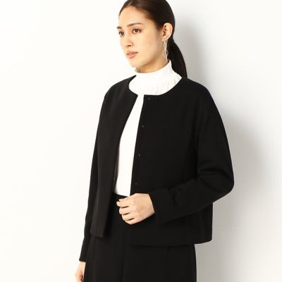＜COMME CA (Women)＞ダンボールニット　ノーカラー　ショート丈ジャケット（１５０１ＪＴ０２）