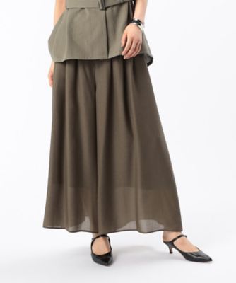 【SALE】COMME CA (Women)/コムサ ビアンカビエラ フレアパンツ(1501PH01) カーキ パンツ・ズボン【三越伊勢丹/公式】