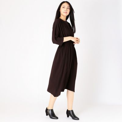 ストレッチシフォン ウエストドロストギャザー ロングシャツ（１５０３ＨＮ０６）