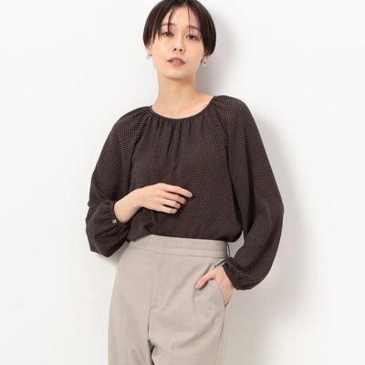 W POINT FAIR】 ドウダンツツジプリントブラウス | 梅田阪神店