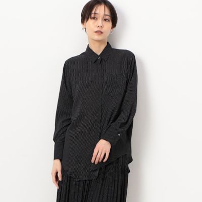 【セットアップ対応】梨地ドットプリント　シャツ（１５０４ＨＣ０５）