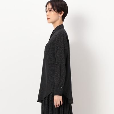 【セットアップ対応】梨地ドットプリント　シャツ（１５０４ＨＣ０５）