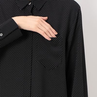 【セットアップ対応】梨地ドットプリント　シャツ（１５０４ＨＣ０５）