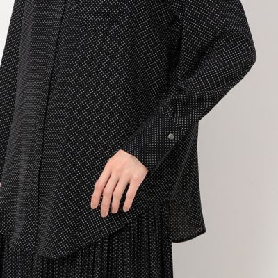 【セットアップ対応】梨地ドットプリント　シャツ（１５０４ＨＣ０５）