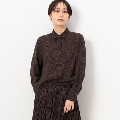 【セットアップ対応】梨地ドットプリント　シャツ（１５０４ＨＣ０５）