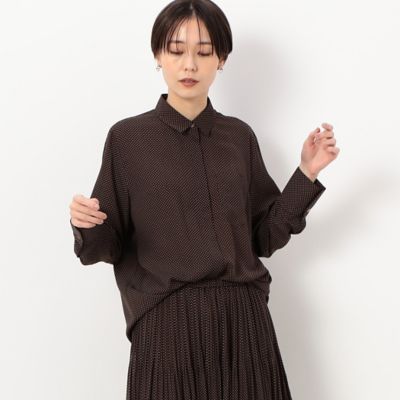 【セットアップ対応】梨地ドットプリント　シャツ（１５０４ＨＣ０５）