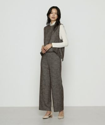 ツイード柄リバージャージー アンサンブルプルオーバー