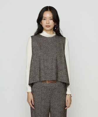 ツイード柄リバージャージー アンサンブルプルオーバー