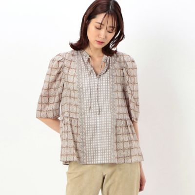 ＜COMME CA (Women)＞コットンローンサマルカンドタイル柄　ブラウス（１５１０ＢＣ１３）