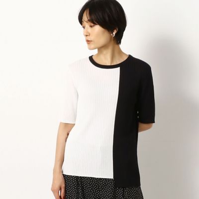 ＜COMME CA (Women)＞バイカラー　リブニットプルオーバー（１５１０ＩＹ１３）