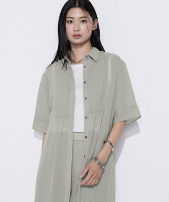 セットアップ対応】【RE：撚】トリアセクールスラブ シャツ