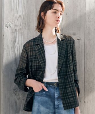 ＜COMME CA (Women)＞【セットアップ対応】接結チェック　シアージャケット（１５１６ＧＯ０５）