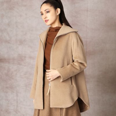 ＜COMME CA (Women)＞アルパカシャギー　ケープ風コート（１５２６ＷＲ０２）