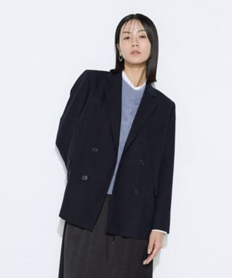 トリアセウールフラノウィンドペン ダブルジャケット