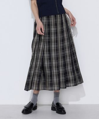 ＜COMME CA (Women)＞先染めシアーチェック　タックスカート（１５３８ＦＯ０５）