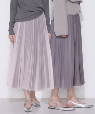 ソフトチュール×ウーリー分繊トリコット広巾 スカート