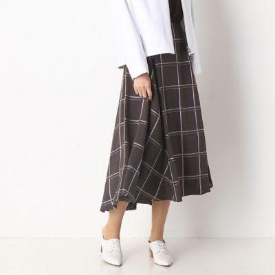 ＜COMME CA (Women)＞レインボーチェック柄　ロングスカート（１５３８ＦＴ０３）