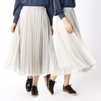 ＜COMME CA (Women)＞【　リバーシーブル】　ソフトチュールプリーツスカート（１５３８ＦＴ１７）