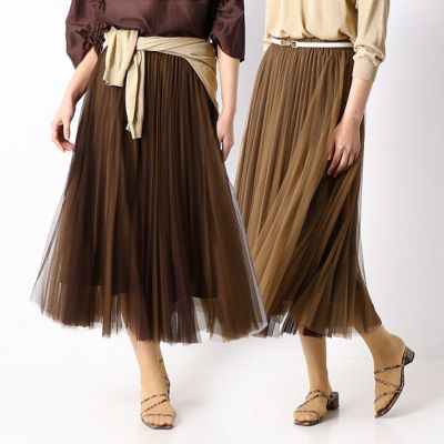 リバーシーブル】 ソフトチュールプリーツスカート（1538FT17