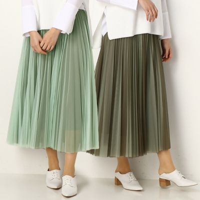 リバーシーブル】 ソフトチュールプリーツスカート（1538FT17