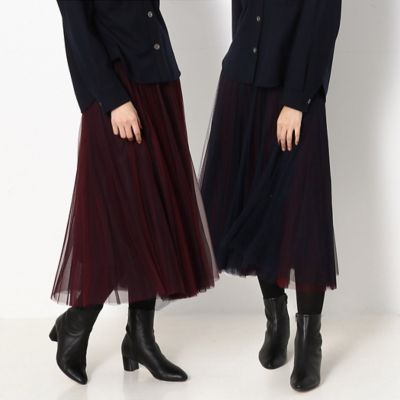 リバーシブル】ソフトチュール スカート（１５３８ＦＷ１７） の通販