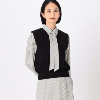 ＜COMME CA (Women)＞ラメブークレー　ベスト（１５５１ＩＧ０４）