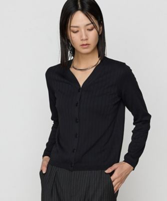 COMME CA (Women)/コムサ コットンダルストレッチ カーディガン(1551II03) クロ トップス【三越伊勢丹/公式】