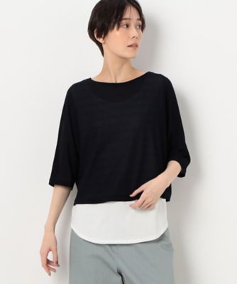 【レイヤード】ジョーゼットジャージーセットＴシャツ（１５６０ＥＣ２４）