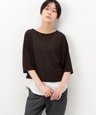 【レイヤード】ジョーゼットジャージーセットＴシャツ（１５６０ＥＣ２４）
