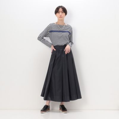 シルケット天竺ボーダー　ボートネックＴシャツ（１５６０ＥＥ０３）