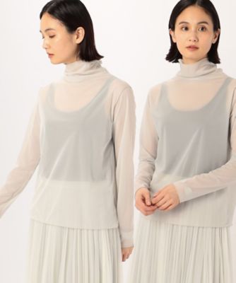＜COMME CA (Women)＞【リバーシブル】ソフトチュール×マットトリコット　プルオーバー（１５６０ＥＧ０４）