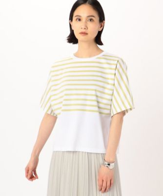 ＜COMME CA (Women)＞パネルポンチボーダー　ドルマンプルオーバー（１５６０ＥＧ０８）