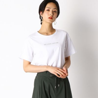 ＜COMME CA (Women)＞メッセージプリント　Ｔシャツ（１５６０ＥＴ０４）