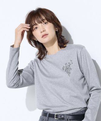今期新作店頭限定 ビジューカットソー ビジューロングスリーブT / Bijou Long Sleeve T | FICTION TO