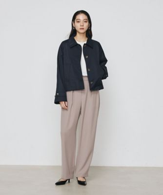 自由区　ウエストシェイプ ショートブルゾン　44 大きいサイズ　定価33000円 スタンドショートブルゾン｜ベーセーストックのアウトレット通販｜三井