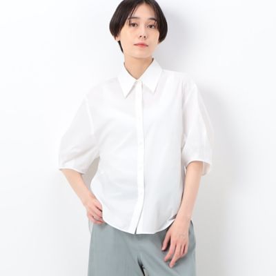 ＜COMME CA (Women)＞オーガニックコットンマグワッシャー　ボリューム袖シャツ（１５７１ＨＣ１７）