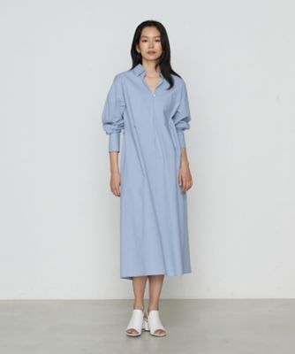 コットンポプリンストライプ シャツワンピース（1572OK02