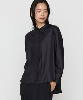 【SALE】COMME CA (Women)/コムサ フルダルスパンマイクロピーチ ブラウス(1573HI09) クロ トップス【三越伊勢丹/公式】