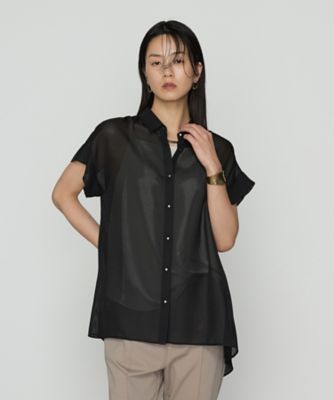 COMME CA (Women)/コムサ ドライカラミ/クリアスムース シャツ(1573HK17) クロ トップス【三越伊勢丹/公式】