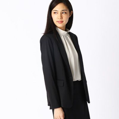 【セットアップ対応】ストレッチトロ　ジャケット（１５８０ＧＹ０１）