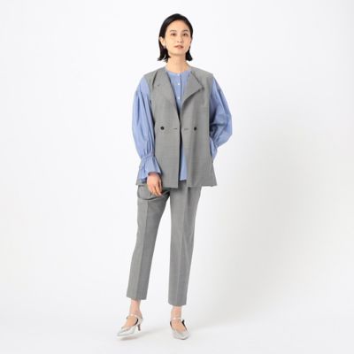 セットアップ対応】2WAYストレッチトロ ジレ