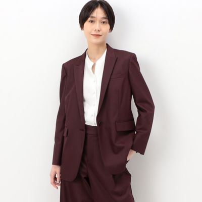 ピンクベージュ　テーラードジャケット セール】 【セットアップ対応】アチェローザダブルクロス